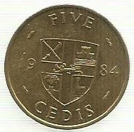 Gana - 5 Cedis 1984 (Km# 26)