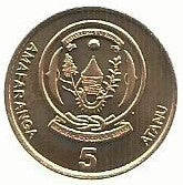 Ruanda - 5 Amafranga 2003 (Km# 23)