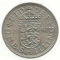 Inglaterra - 1 Shilling 1961 (Km# 904)