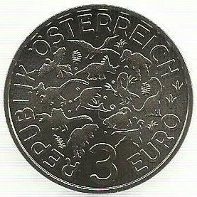 Austria - 3 Euro 2020 (Km# ..) Mosasaurus
