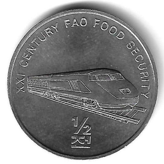 Coreia Norte - 1/2 Chon 2002 (Km# 193) Comboio