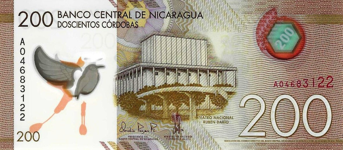 Nicaragua - 200 Cordobas 2015 (# 213)