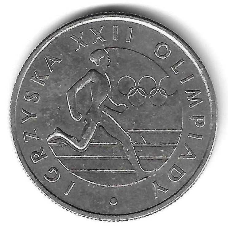 Polonia - 20 Zlotych 1980 (Km# 108) Jogos Olimpicos Verão