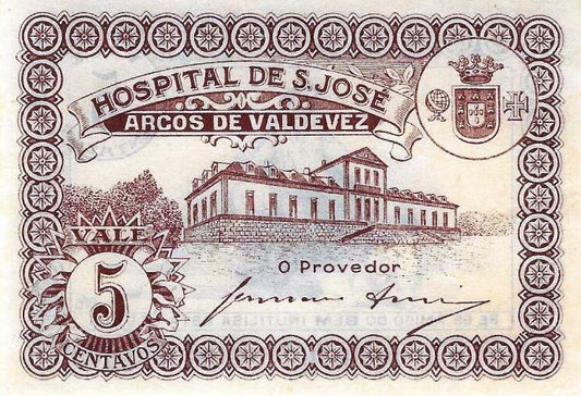 Portugal - 5 Centavos ND (# Nl) Hospital S. Jose