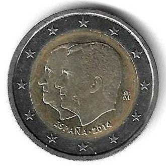 Espanha - 2 Euro 2014 (Km# ..) Novo Rei