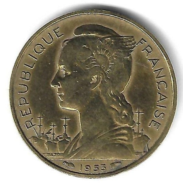 Madagascar - 20 Francos 1953 (Km# 7)