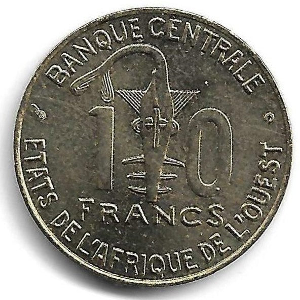 West African States - 10 Francos 2000 (Km# 10)