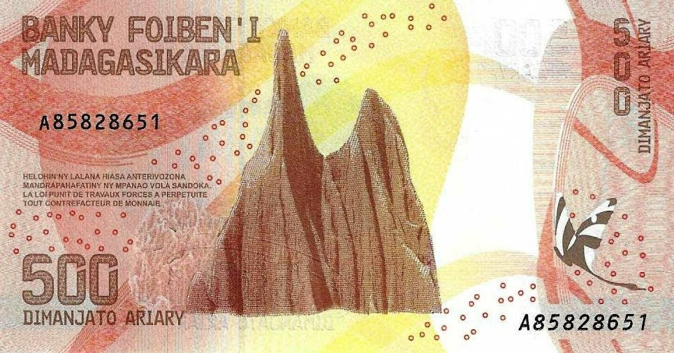 Madagascar - 500 Ariary 2024 (# 99c)