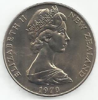 Nova Zelandia - 1 Dolar 1970 (Km# 42) Visita Real