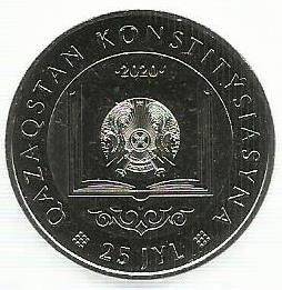 Cazaquistão - 100 Tenge 2020 (Km# ..) 25 Anos Constituição