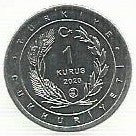 Turquia - 1 Kurus 2020 (Km# ..) Sari Kocagoz