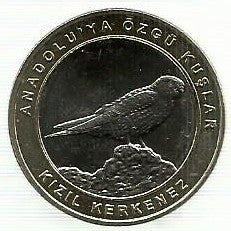 Turquia - 1 Kurus 2019 (Km# ..) Kestrel