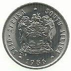 Africa Sul - 5 Centimos 1986 (Km# 84)
