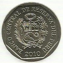 Peru - 1 Novo Sol 2010 (Km# 341) Sarcofago Karajia