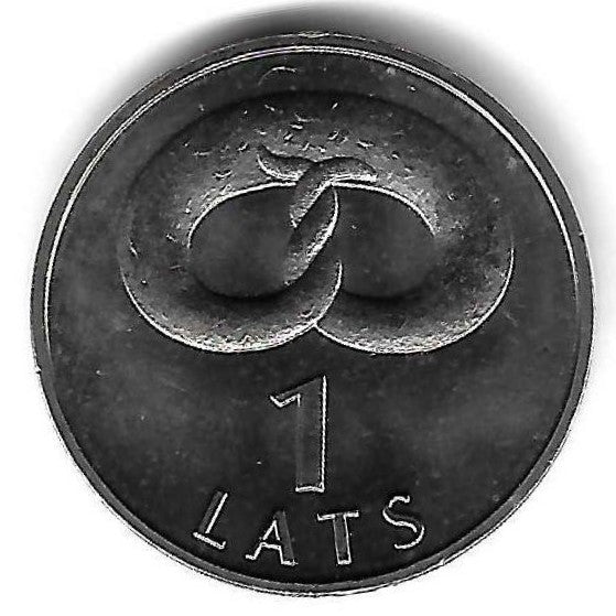 Letonia - 1 Lats 2005 (Km# 66) Pretzel