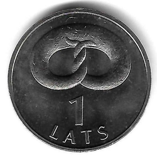 Letonia - 1 Lats 2005 (Km# 66) Pretzel