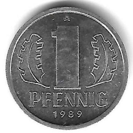 Alemanha - 1 Pfennig 1989 (A)(Km# 8)