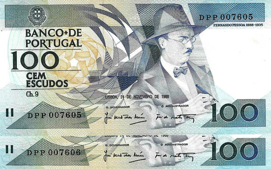 Portugal - 100$00 1988 (# 179f)