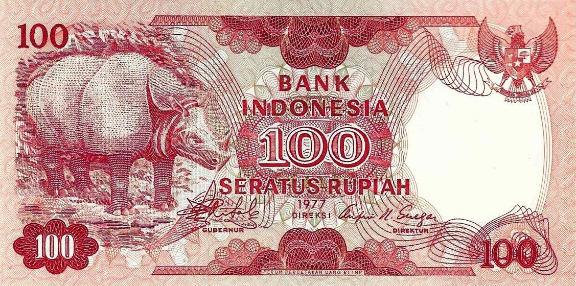 Indonesia - 100 Rupias 1977 (# 116)