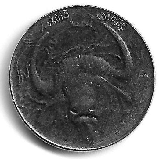 Argelia - 1 Dinar 2015 (Km# 129) Bufalo