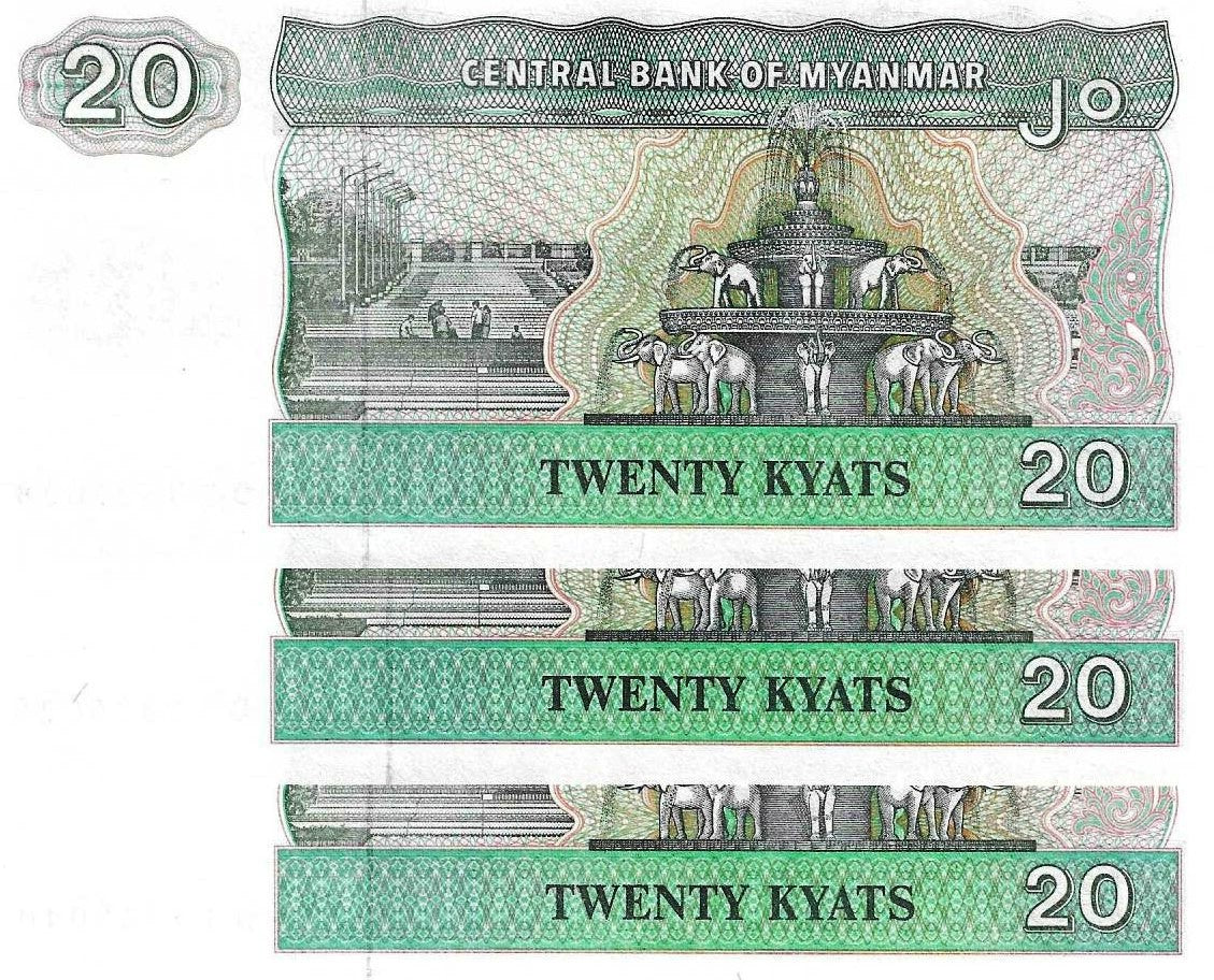 Burma - 20 Kyats 1994 (# 72)