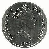 Ilhas Cook - 5 Centimos 1992 (Km# 33)