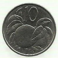 Ilhas Cook - 10 Centimos 1992 (Km# 34)