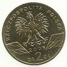 Polonia - 2 Zlote 2006 (Km# 534) Marmota