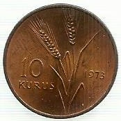 Turquia - 10 Kurus 1973 (Km# 891)