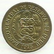 Peru - 1 Sol Oro 1975 (Km# 266.1)