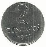 Brasil - 2 Centavos 1967 (Km# 576.1)