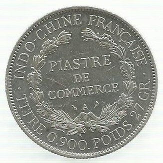 Indochina Francesa - 1 Piastra 1907 (Km# 5a.1)