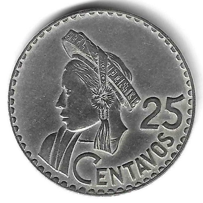 Guatemala - 25 Centavos 1966 (Km# 268)