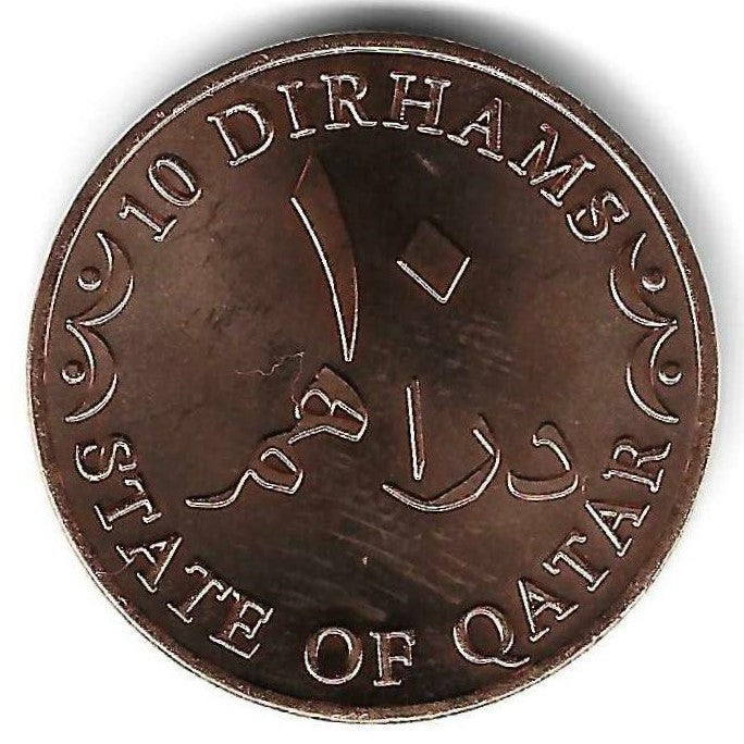 Qatar - 10 Dirhams 2012 (Km# 13a)