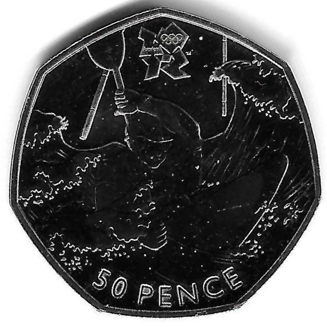 Inglaterra - 50 Pence 2011 (Km# 1168) Canoagem