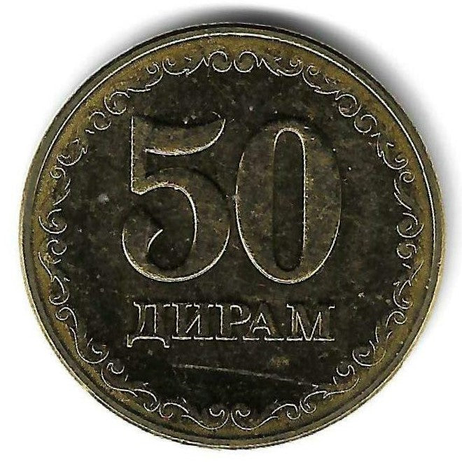 Tajiquistão - 50 Diram 2020 (Km# 55)