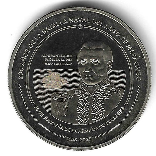 Colombia - 10000 Pesos 2023 (Km# 305) 200 Anos Batalha N. Maracaibo