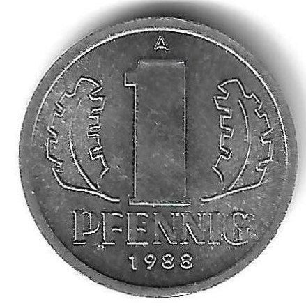 Alemanha - 1 Pfennig 1988 (A)(Km# 8)