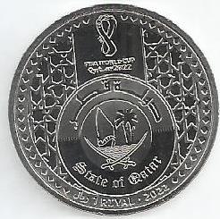 Qatar - 1 Riyal 2022 (Km# 103) Slogan