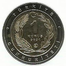 Turquia - 1 Kurus 2021 (Km# ..) Caracal