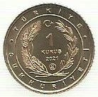Turquia - 1 Kurus 2021 (Km# ..) Sari Kocagoz