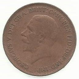 Inglaterra - 1 Penny 1929 (Km# 838)
