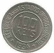 Brasil - 100 Reis 1934 (Km# 518)