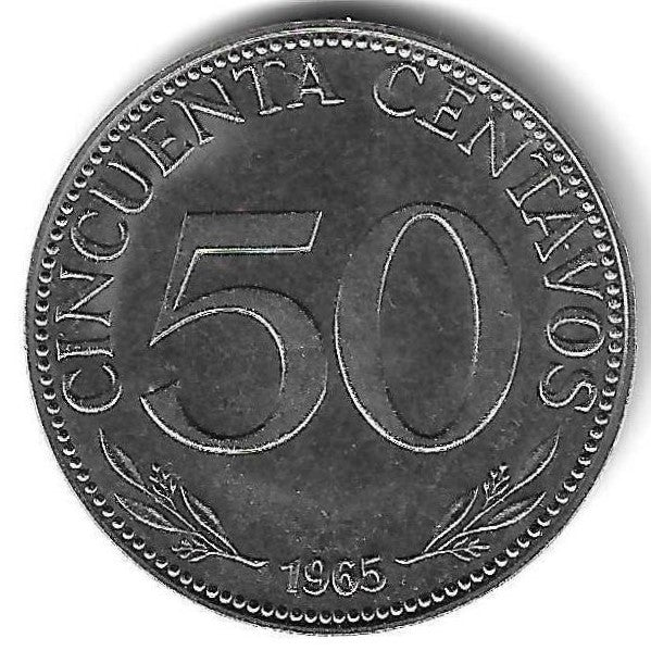 Bolivia - 50 Centavos 1965 (Km# 190)