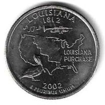 USA - 25 Cents 2002 (Km# 333) Louisiana