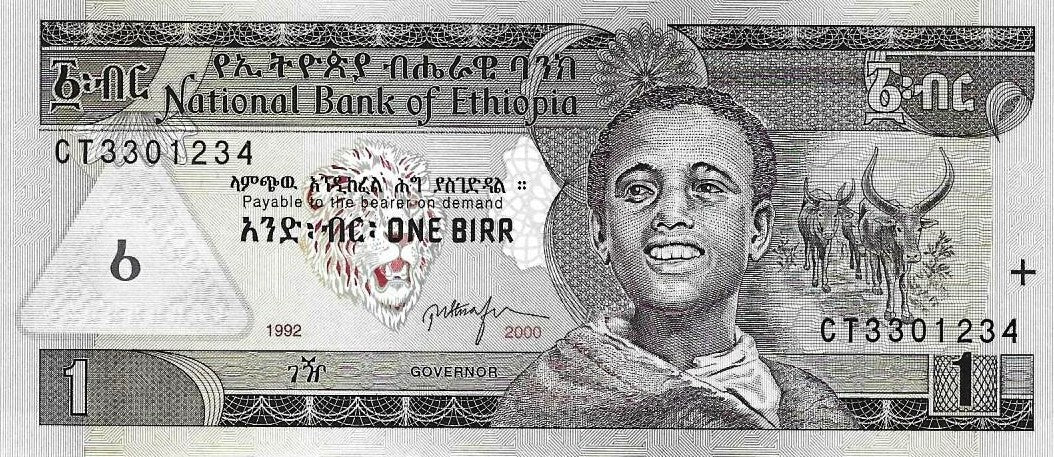 Etiiopia - 1 Birr 2000 (# 46b)