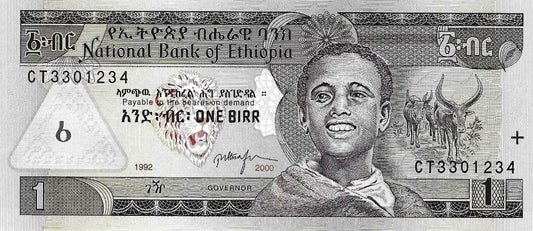 Etiiopia - 1 Birr 2000 (# 46b)