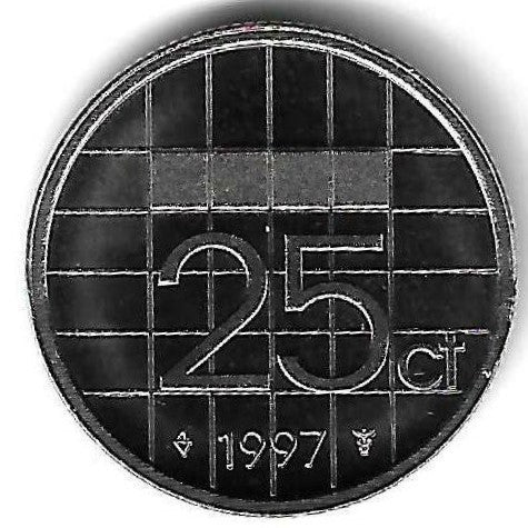 Holanda - 25 Centimos 1997 (Km# 204)