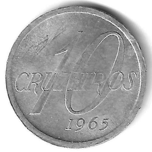 Brasil - 10 Cruzeiros 1965 (Km# 572)