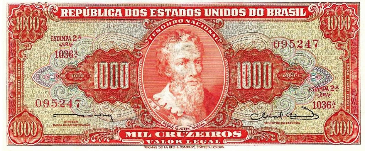 Brasil - 1000 Cruzeiros 1963 (# 181)